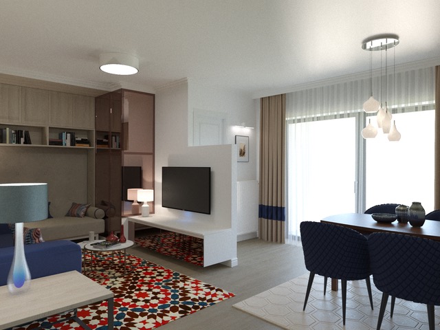 Konyhabejárat a médiafal takarásában