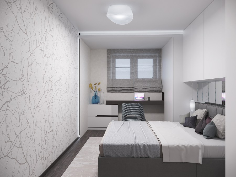 Szülői hálószoba látványterv. Render: dotDESIGN