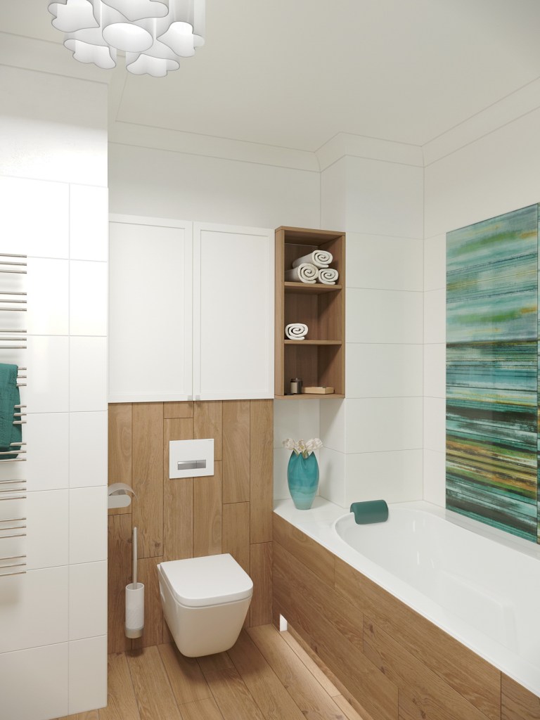 Fürdőszoba látványterv. Render: dotDESIGN