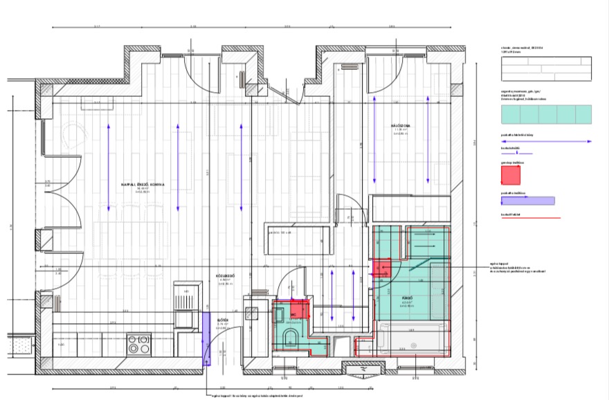 padlóburkolási terv